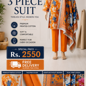 3 Piece Orange Suit