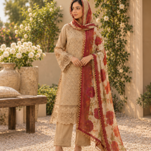 Zainab Chottani Chikankari Luxury Unstitched 3 Piece Suit