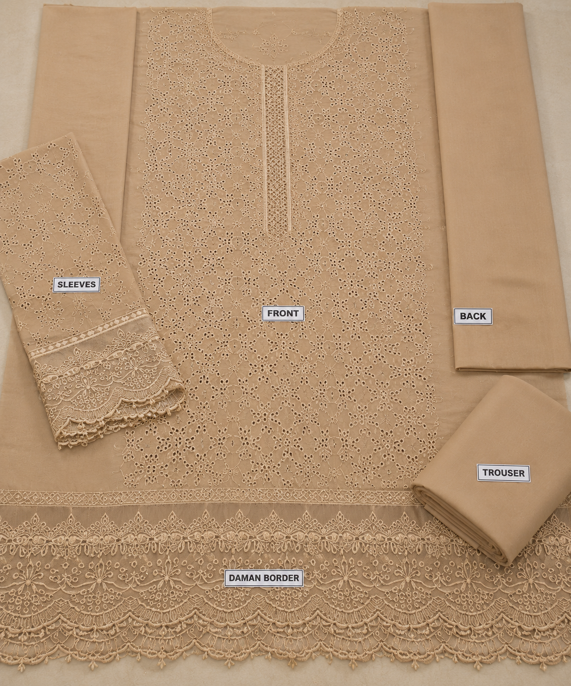 Zainab Chottani Chikankari Luxury Unstitched 3 Piece Suit - Image 3