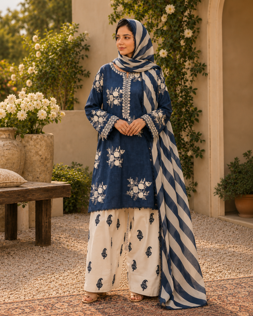 Zara Shahjahan Inspired 3 Piece Lawn Suit