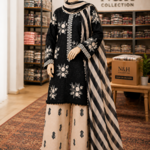 Zara Shahjahan Inspired Premium Embroidered 3-Piece Lawn Suit