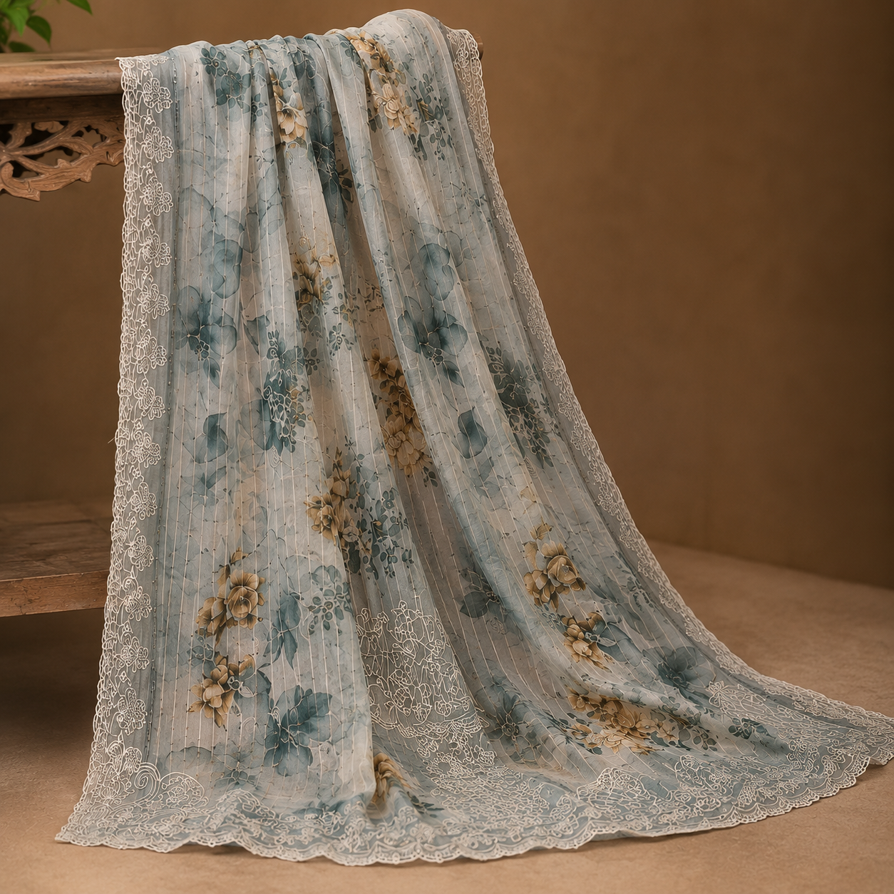 Gulkari Premium Embroidered 3-Piece Lawn Suit - Image 4