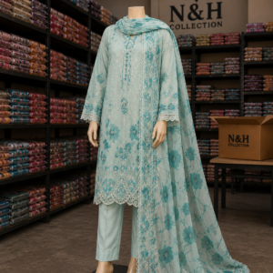 Lamisah Premium Unstitched 3-Piece Lawn Suit