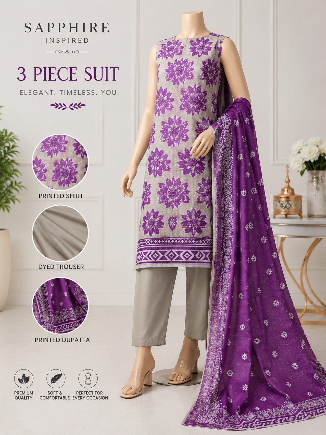 Sappahir - 3 Piece Suit