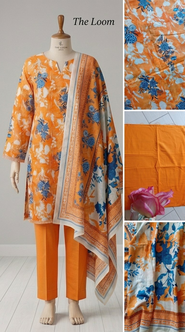 3 Piece Orange Suit - Image 3