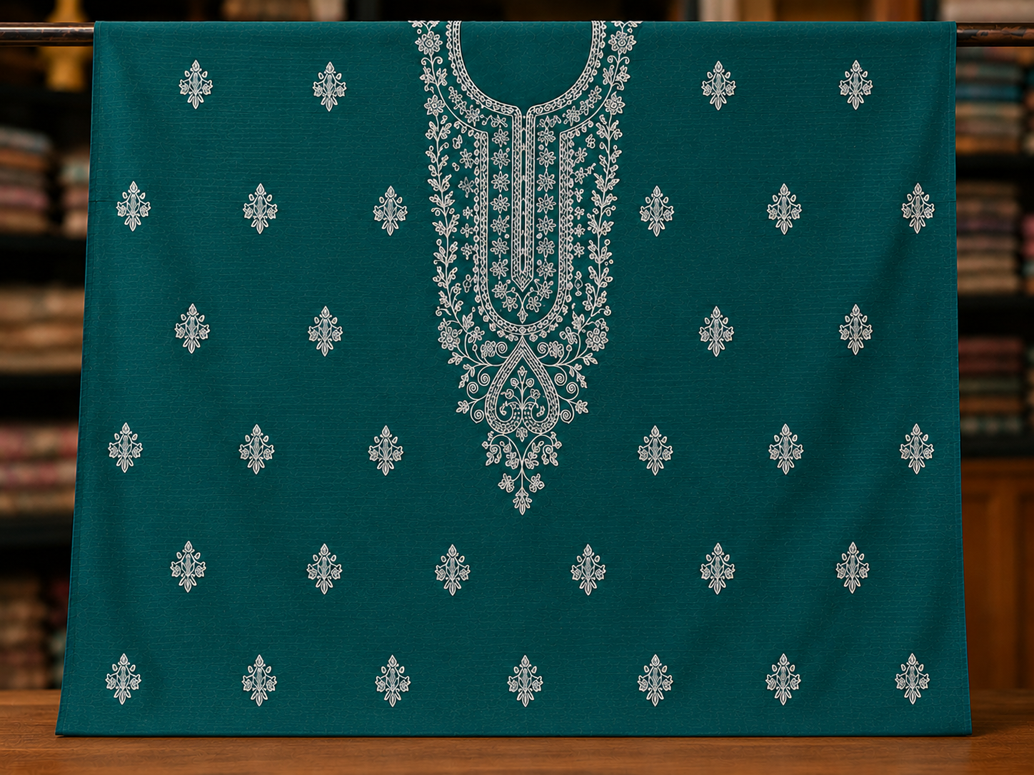 Sapphire Gold – S.G Collection | 3-Piece Embroidered Suit - Image 5