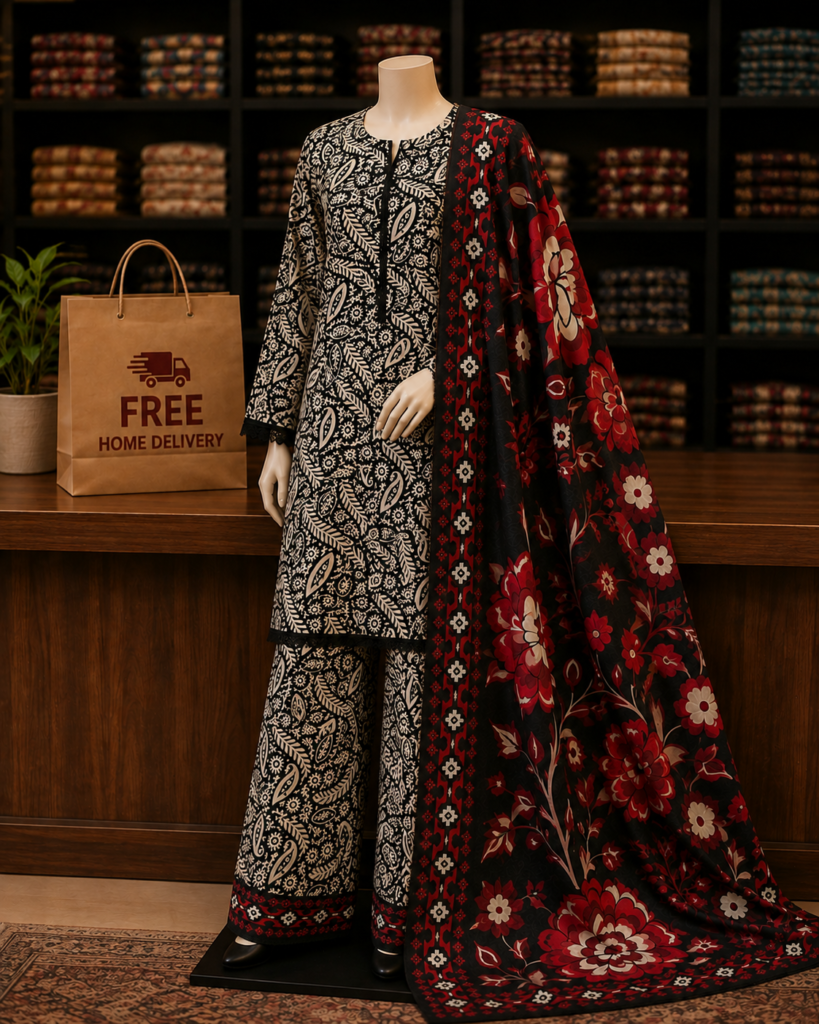 Arabia 3-Piece Unstitched Suit